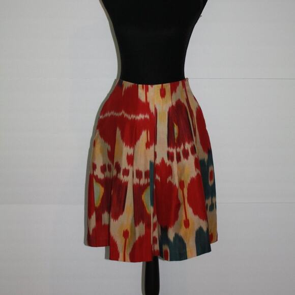 Lauren Ralph Lauren 100% Silk Pleated Skirt Size 6 - Picture 3 of 11